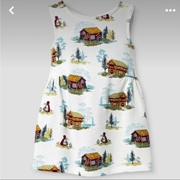 NWT Genuine Kids by Osh Kosh Little Red Riding Hood/Log Cabin Dress- 12 Months - Picture 11 of 11